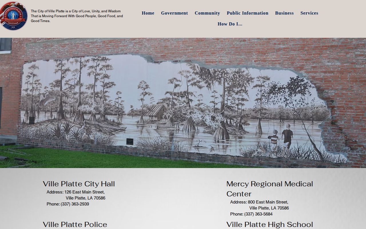 Ville Platte police contact page for arrest records